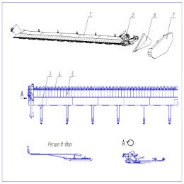 Пристосування для збору сої ПСН-7.3